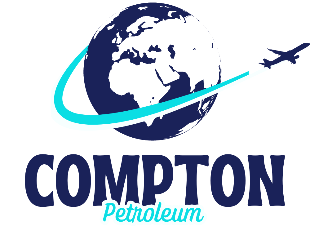 Logo de Compton Petroleum avec globe et avion.