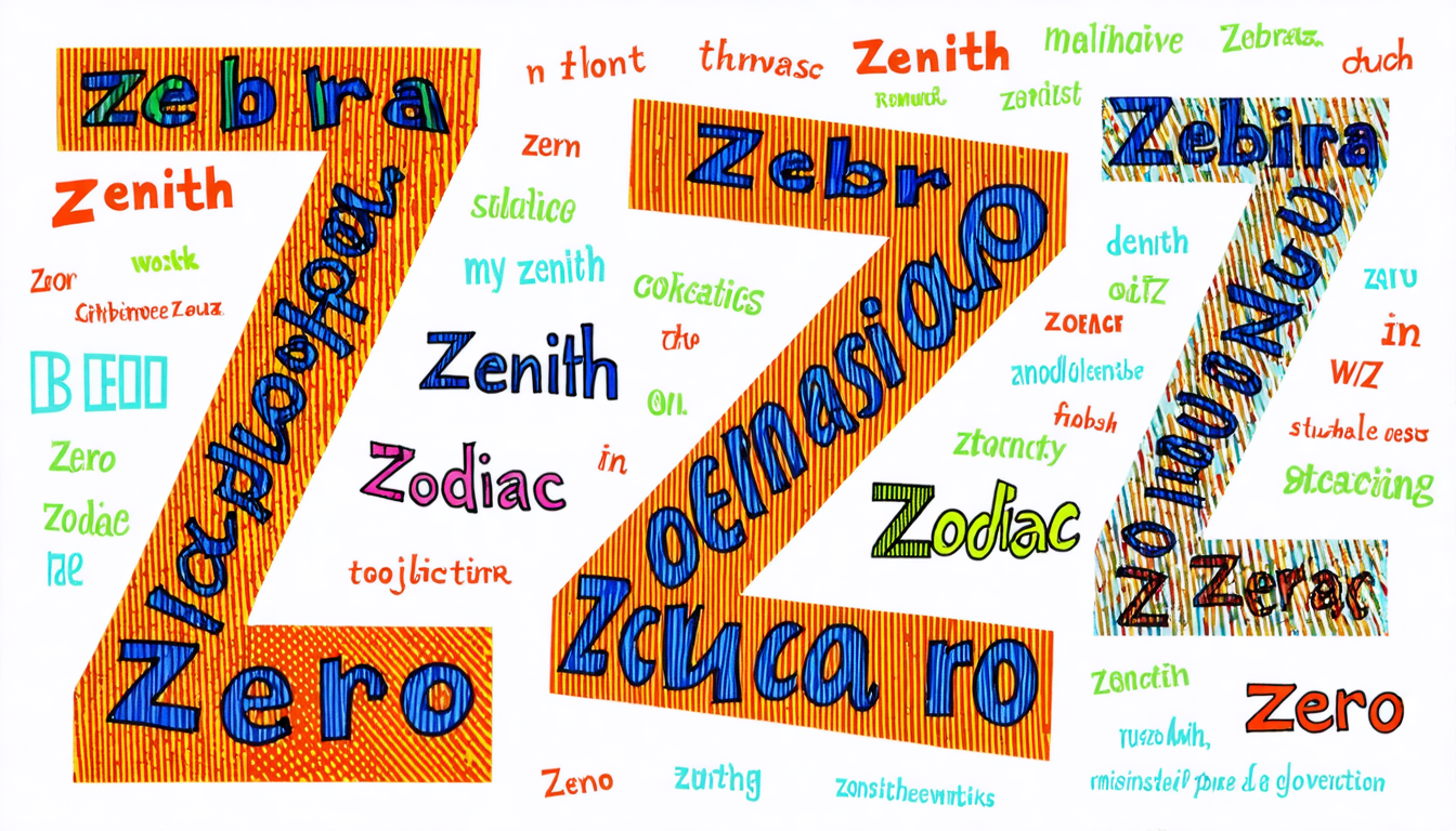 explorez et découvrez des mots captivants commençant par la lettre z, parfaits pour enrichir votre vocabulaire et débuter facilement l'apprentissage.