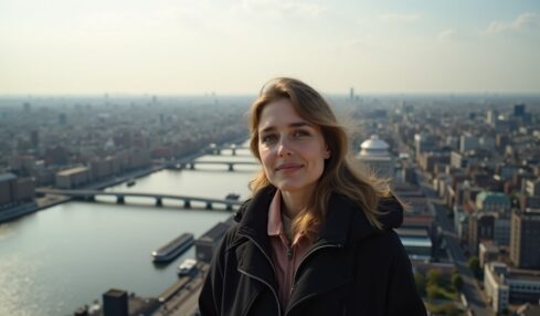 Découvrez la vue panoramique époustouflante d'Amsterdam depuis la balançoire du point de vue A'DAM Lookout