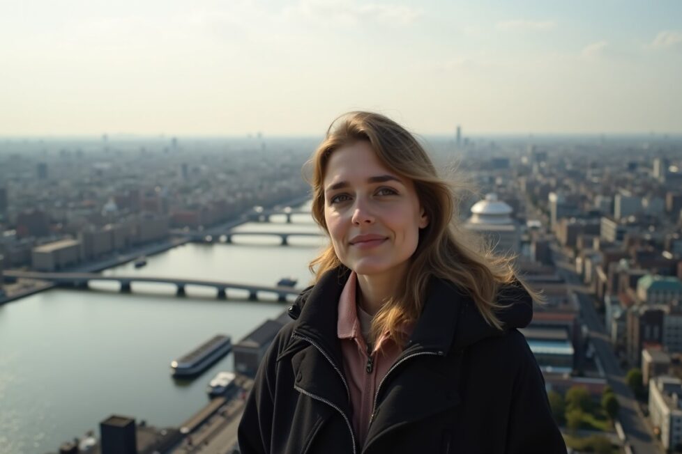 Découvrez la vue panoramique époustouflante d'Amsterdam depuis la balançoire du point de vue A'DAM Lookout