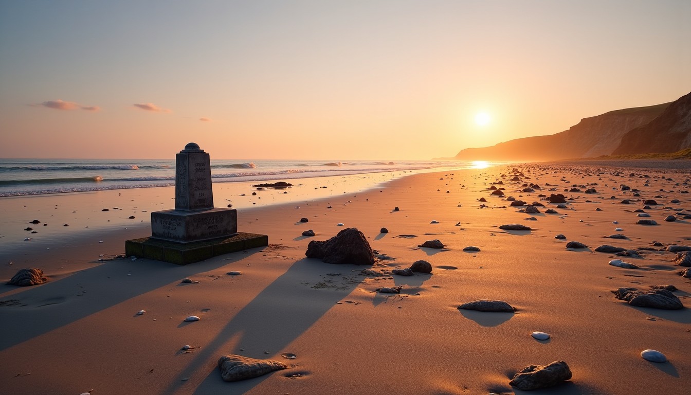Exploration des plages du débarquement en Normandie
