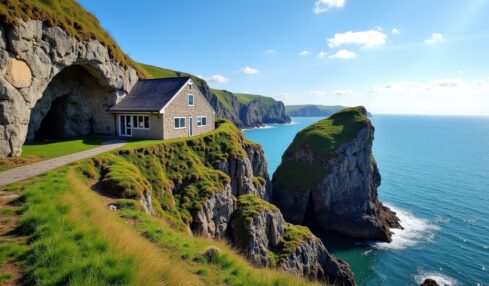 Une maison unique perchée entre deux rochers en Bretagne